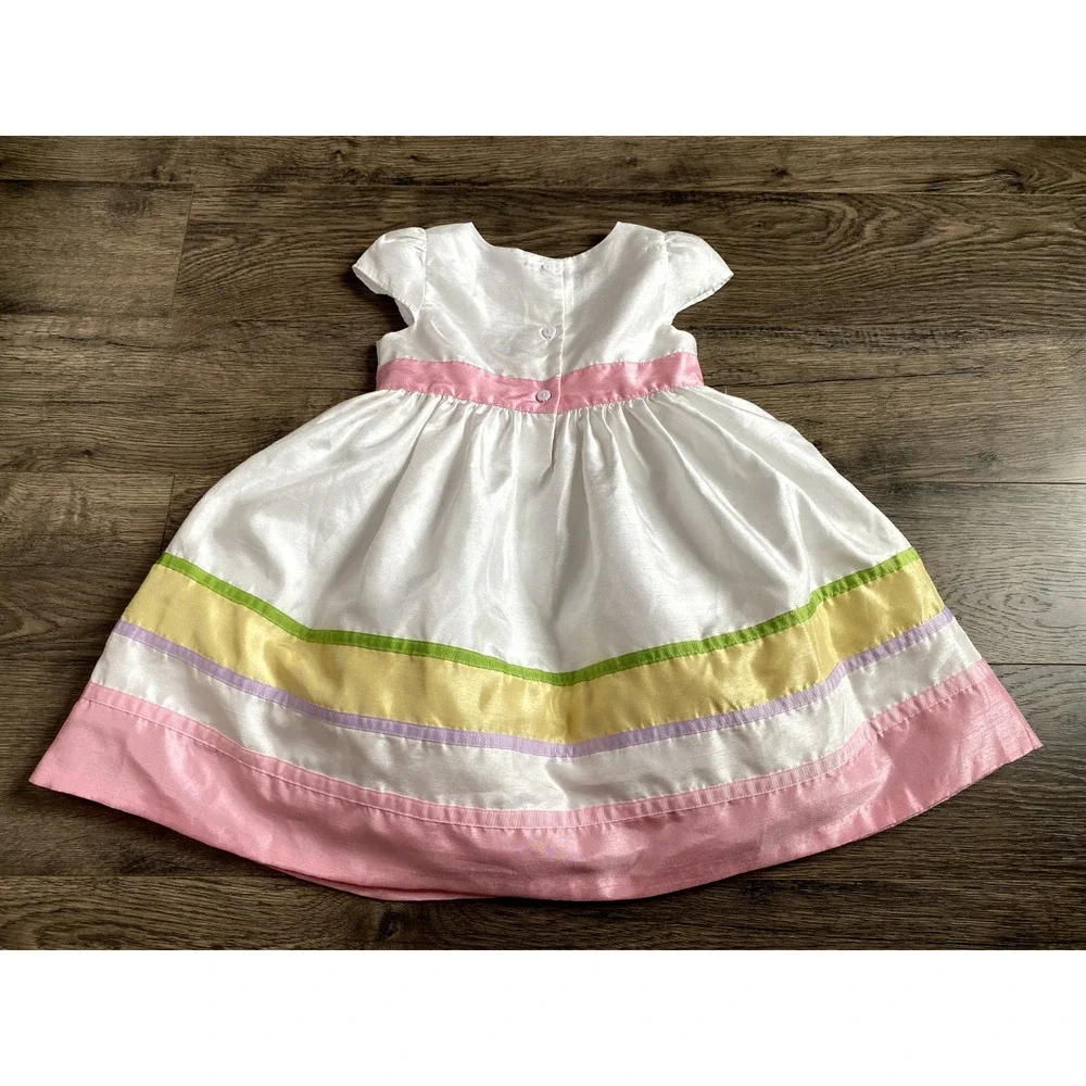 EUC Kids Girls Toddler Gymboree‎ easter dressy fancy bow dress size 4T